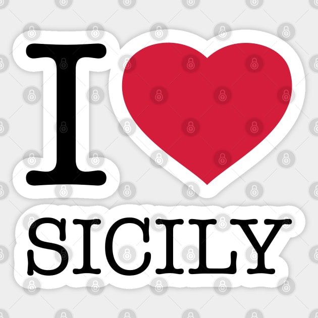 I LOVE SICILY Sticker by eyesblau